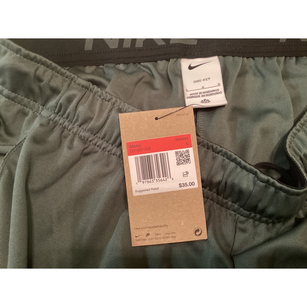 Nike Mens Dri-FIT Training Shorts Dark Green DD1887-338 Large NWT - Picture 5 of 5